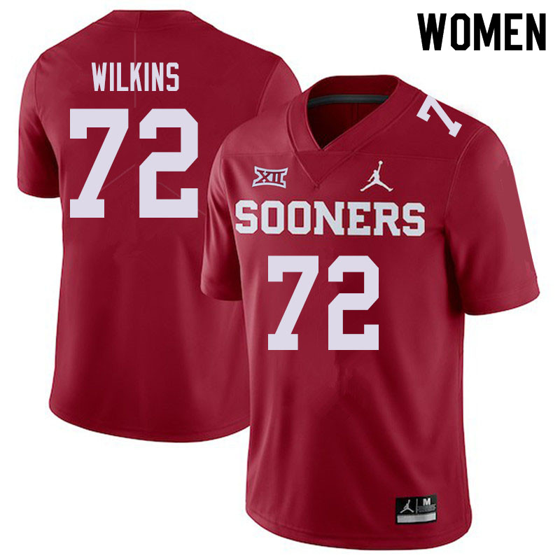 Jordan Brand Women #72 Stacey Wilkins Oklahoma Sooners College Football Jerseys Sale-Crimson